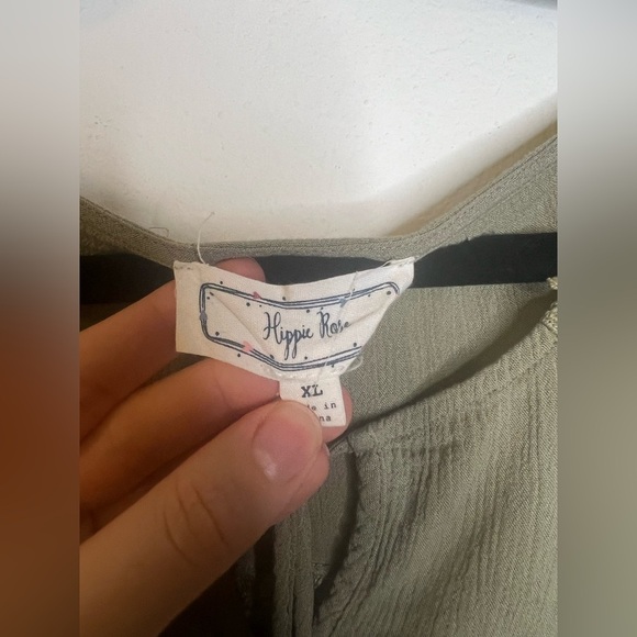 Hippie Rose Green Crop Blouse - Picture 2 of 5